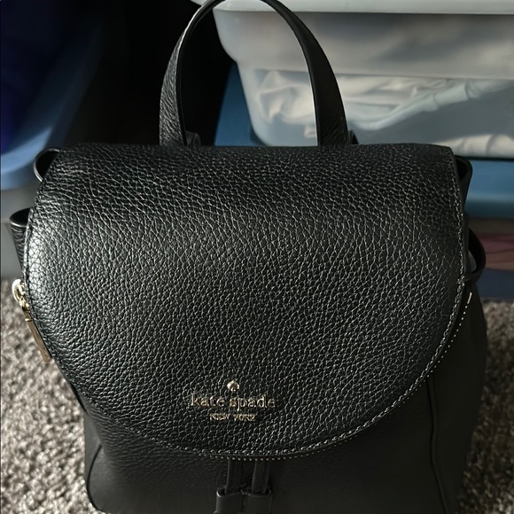 Kate Spade Black Pebble Leather Backpack - Picture 3 of 12